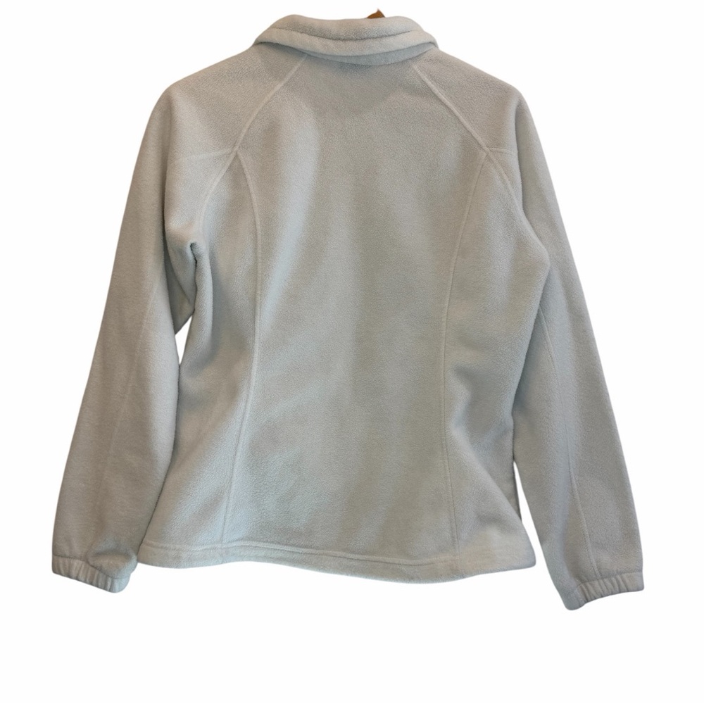 Columbia Fleece Full Zip Jacket Women's White Gorpcore Outdoor Benton Springs L - Picture 3 of 10